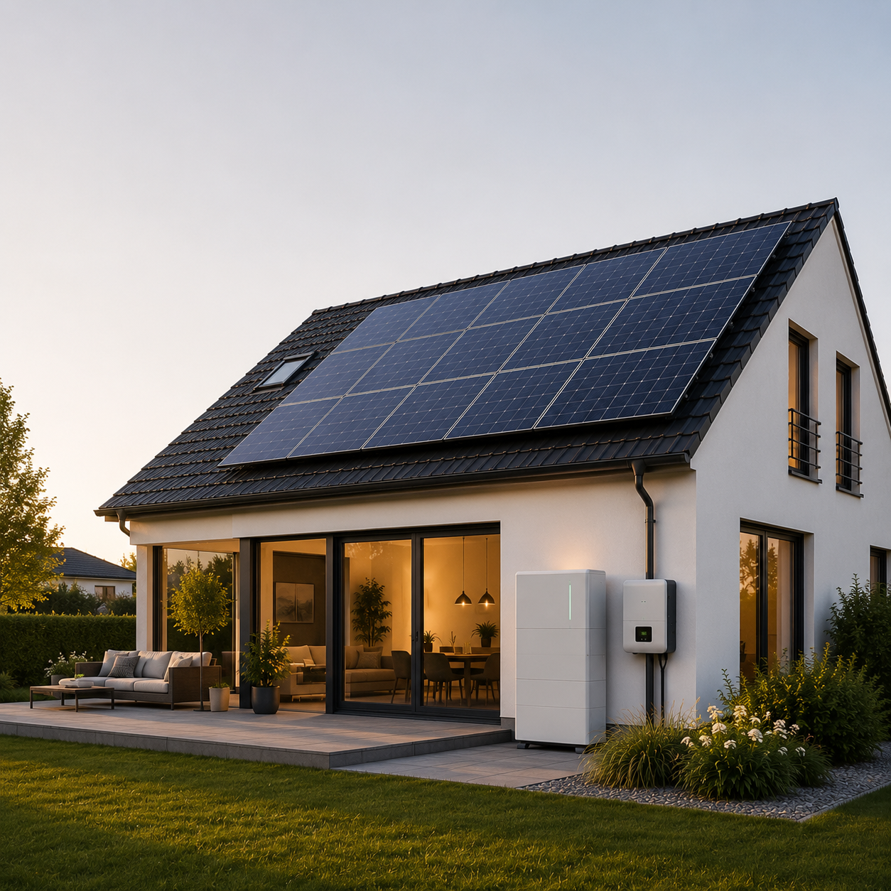 Photovoltaikanlage auf einem Hausdach