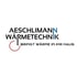 "AESCHLIMANN WÄRMETECHNIK BRINGT WÄRME IN IHR HAUS" logo in black and blue, with a red circle.