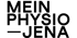 Logo mit den schwarzen Worten "MEIN PHYSIO -JENA" auf grünem Hintergrund.