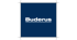 Dunkelblaues Rechteck mit weißem "Buderus"-Logo, umrahmt von feinen Linien auf grünem Hintergrund.