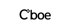 Cboe-Logo auf grünem Hintergrund, schwarze Buchstaben.