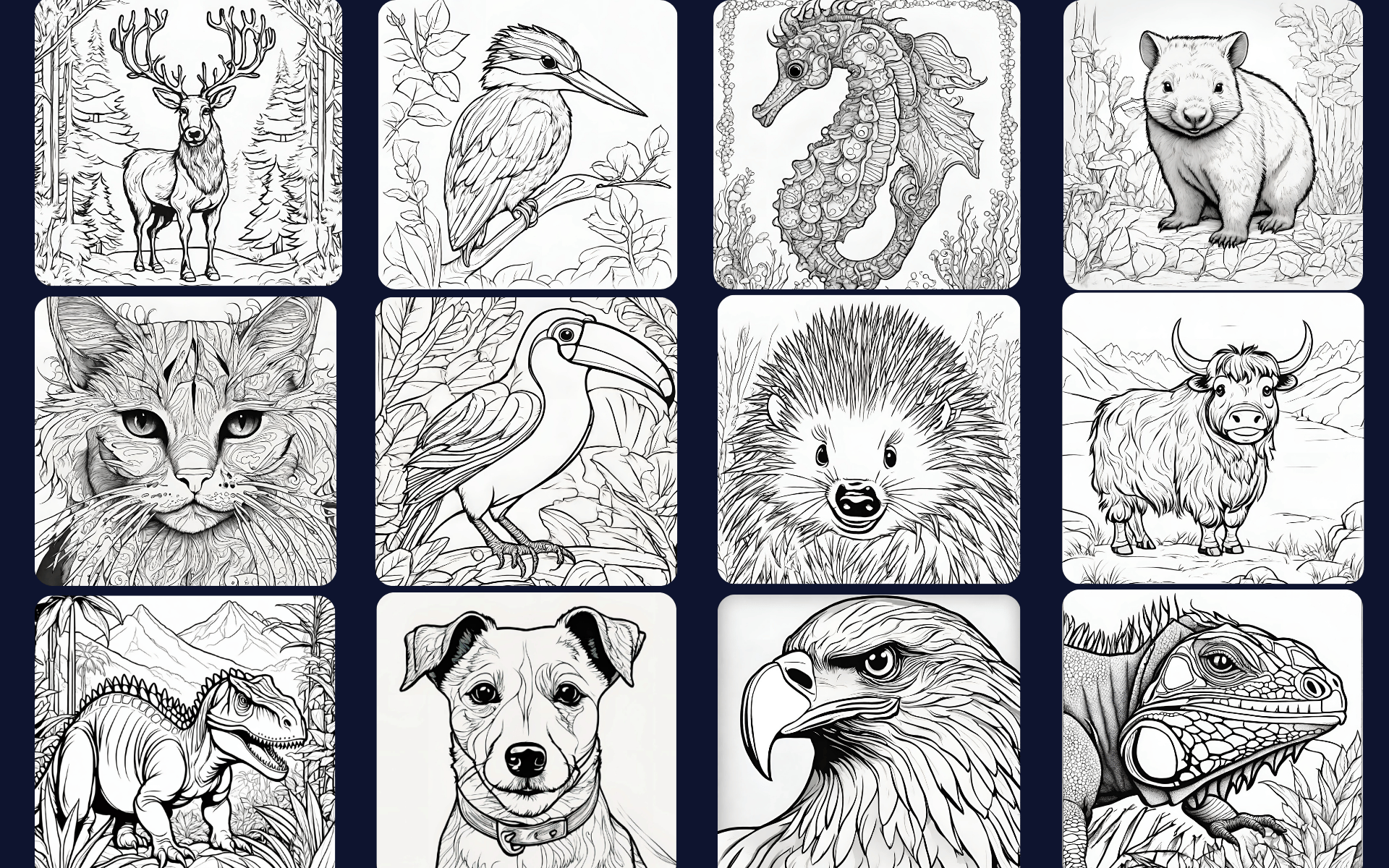 Alphabet Animals sample pages