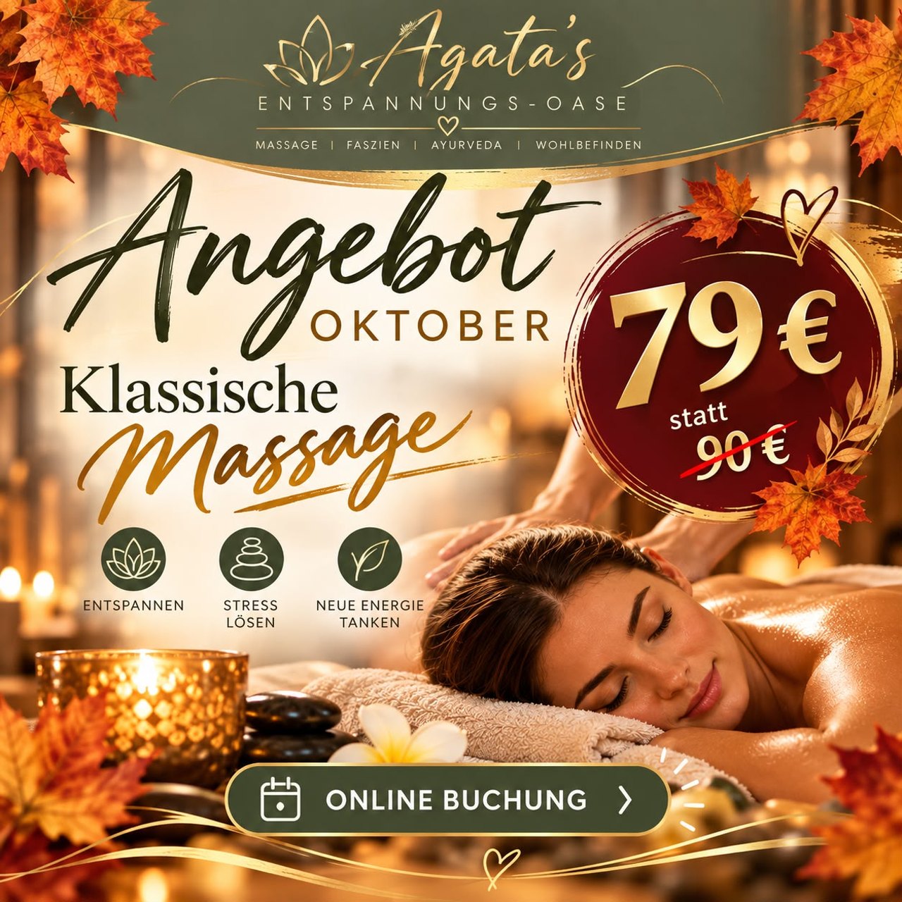 Klassische Massage Oktober Angebot