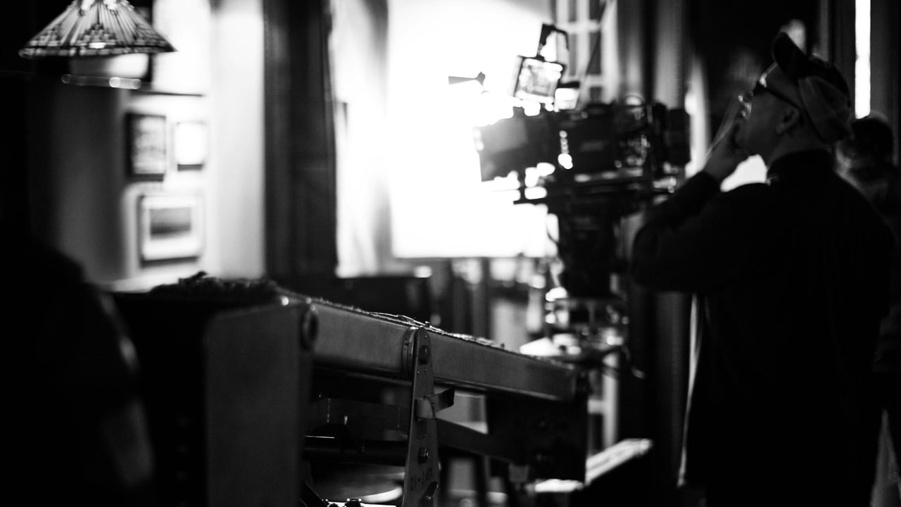 Professionelle Cinema-Kamera am Set