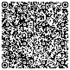 QR-Code mit schwarzen und weißen Pixeln, die ein Muster bilden.