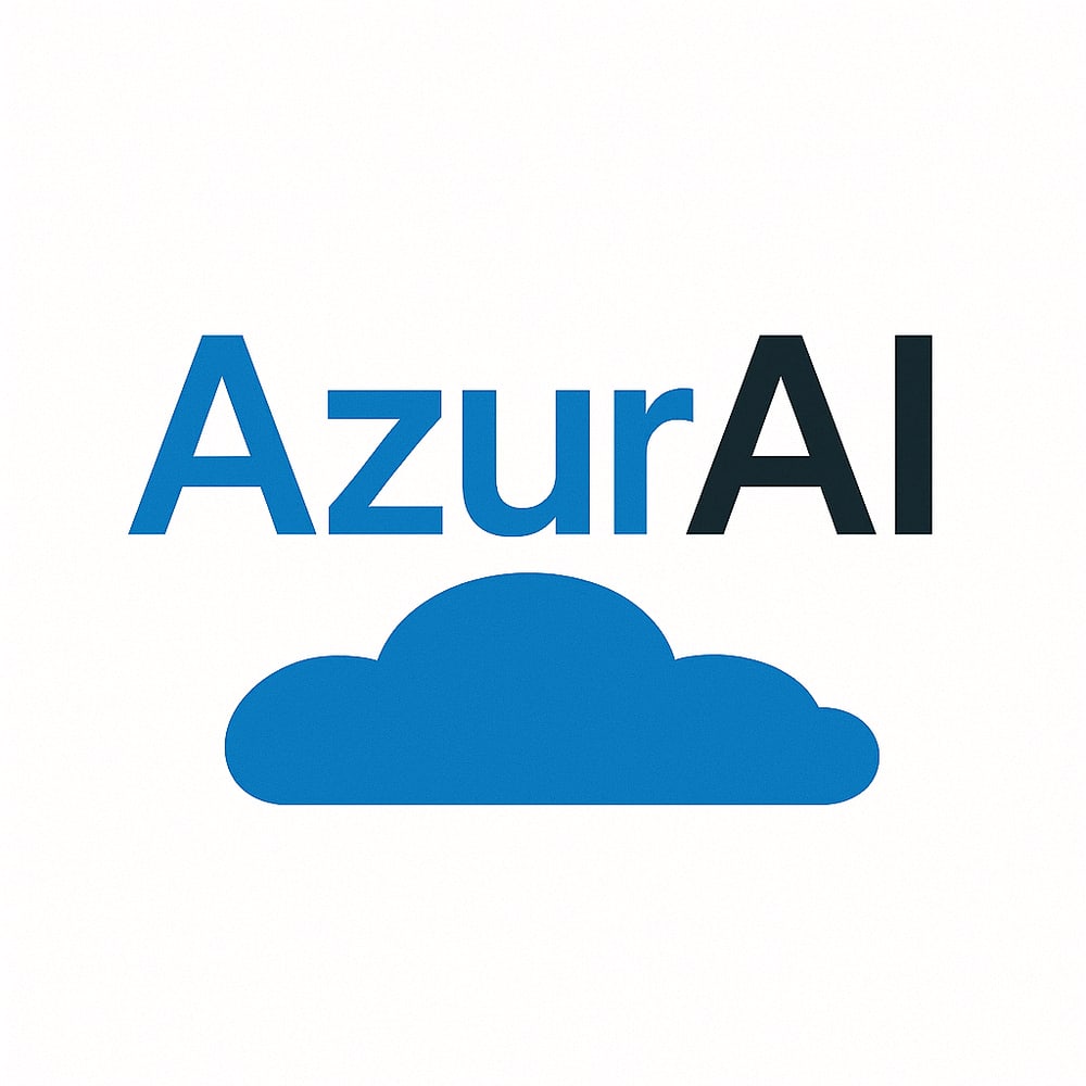 AzuraAI-Logo mit blauem Text und einer blauen Wolke darunter.