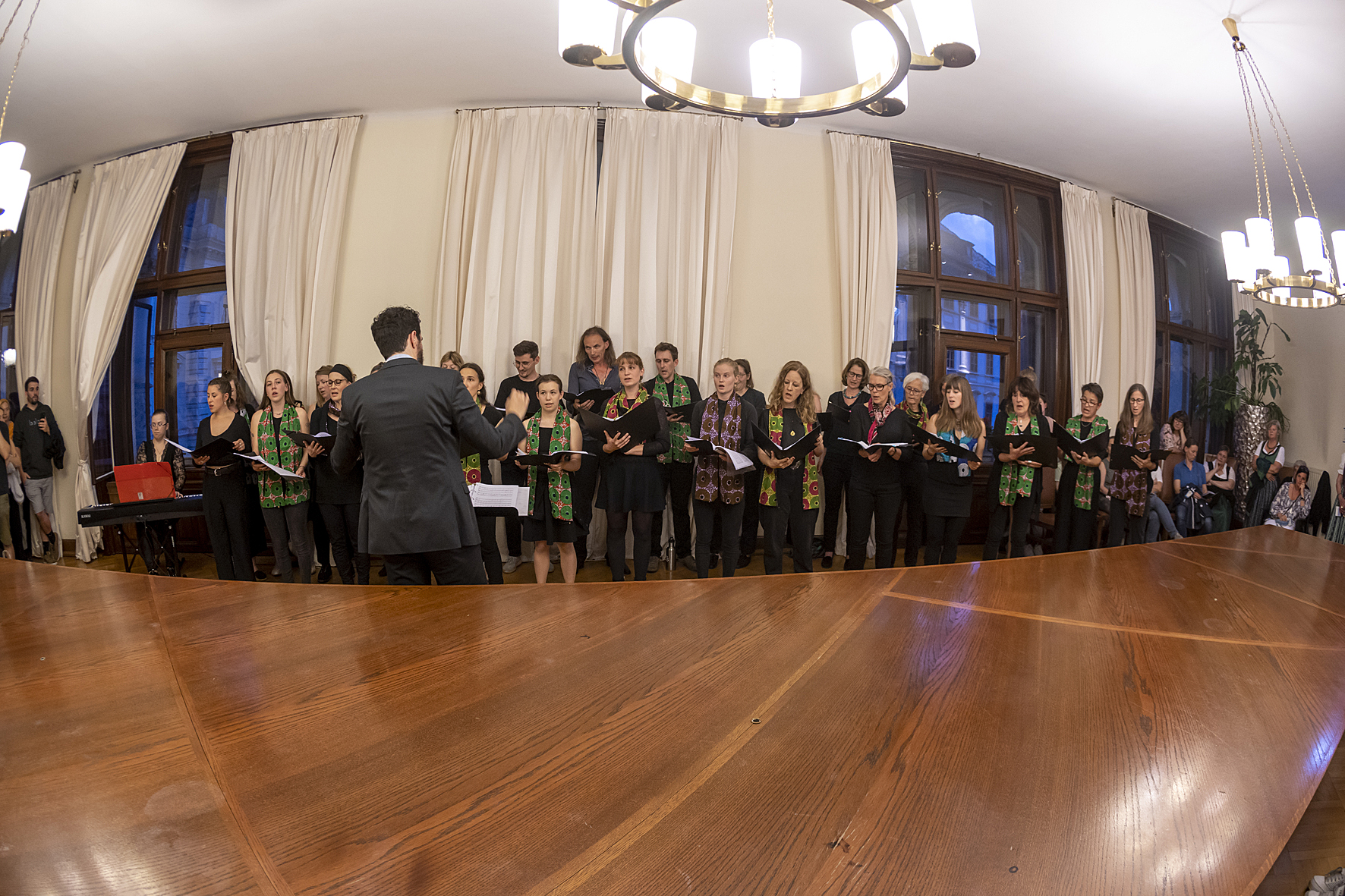 MegaFunChor closing the Rathaus Graz stage programme, Voices of Spirit 2022, Graz