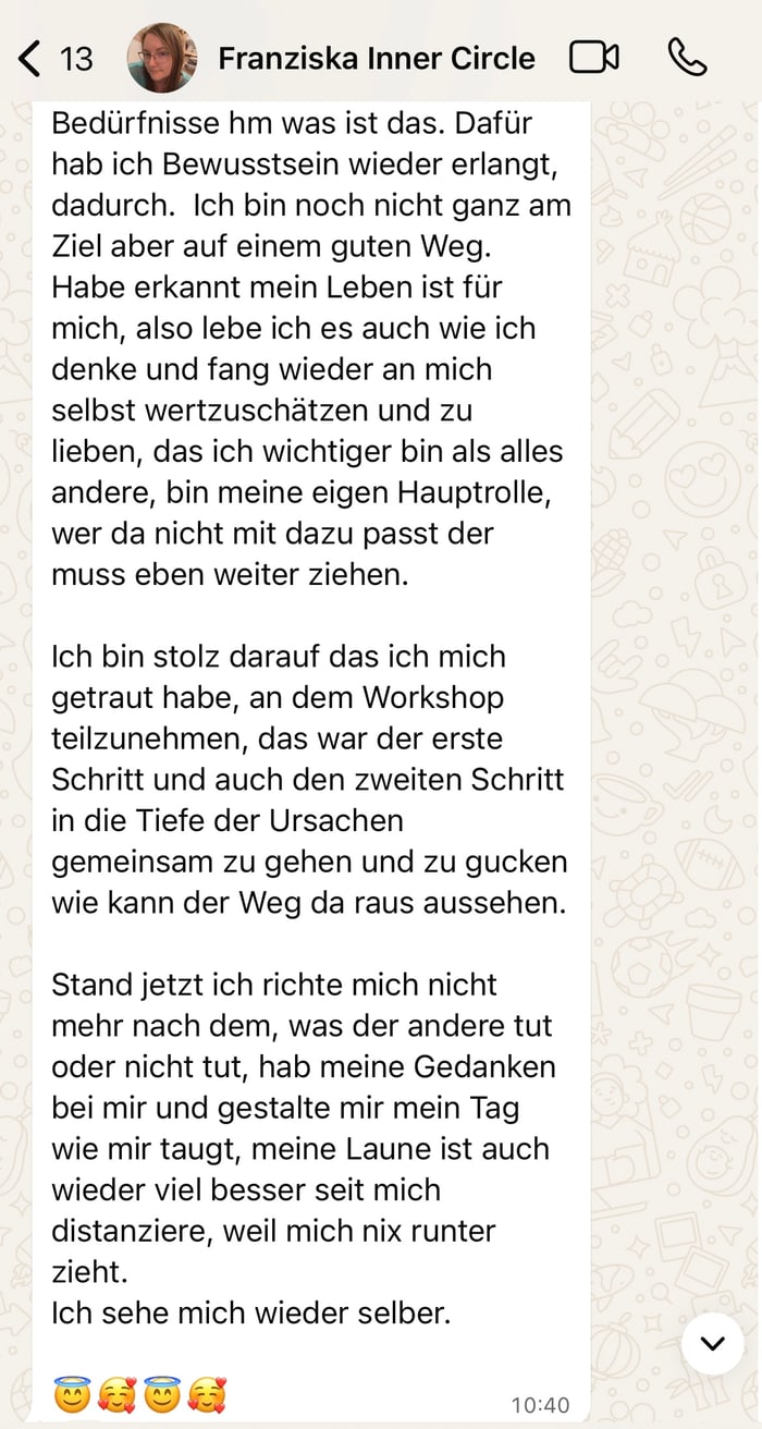 Nachricht von Franziska