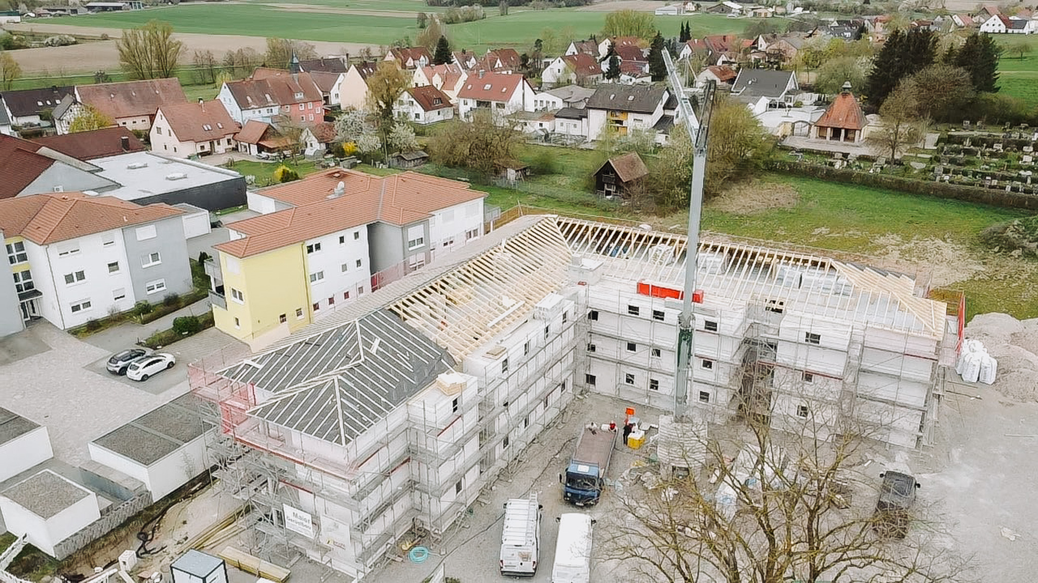 Neuer Dachstuhl im Holzbau – Zimmerei Neidlein, Schnelldorf