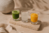 Drei Shots um deinem Matcha ein "Level up" zu geben - Matcha, Collagen und Mango Shot.
