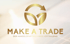 Make A Trade Unternehmenslogo mit dem Slogan 'Der Handelspartner Ihres Vertrauens', symbolisiert Vertrauen und Handelsbeziehungen