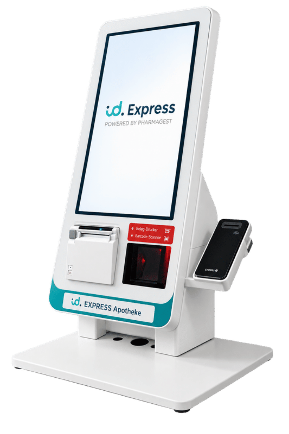 id.EXPRESS Tischgerät mit Bondrucker und Bezahlterminal