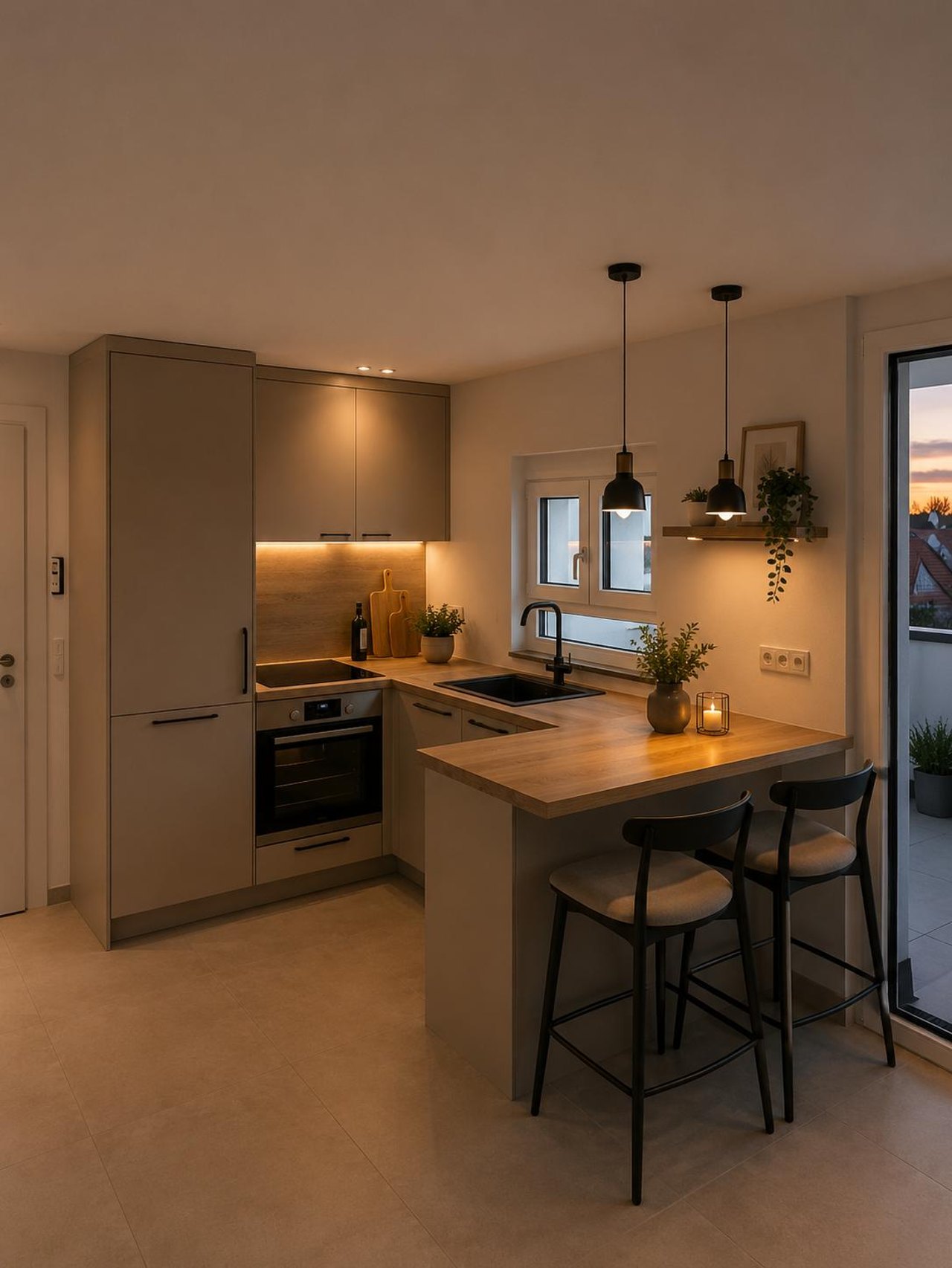 KI-generierte Innenvisualisierung einer Wohnung, Roter Straße 1a