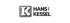 Logo mit weißem stilisierten "K" auf grauem Quadrat und schwarzem Text "HANSJ KESSEL".