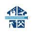 Ein Haus-Logo mit vier blauen Quadraten, die einen Eimer, Fensterwischer, Sprühflasche, Schraubenschlüssel und Hammer zeigen, mit dem Text "IGM FACILITY SERVICE".
