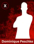 Rote Silhouette eines Mannes mit verschränkten Armen und einem weißen X-Symbol in der oberen linken Ecke.