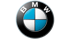 Schwarz-weißes BMW Logo mit blau-weißen Vierteln in der Mitte und den Buchstaben B, M, W oben.