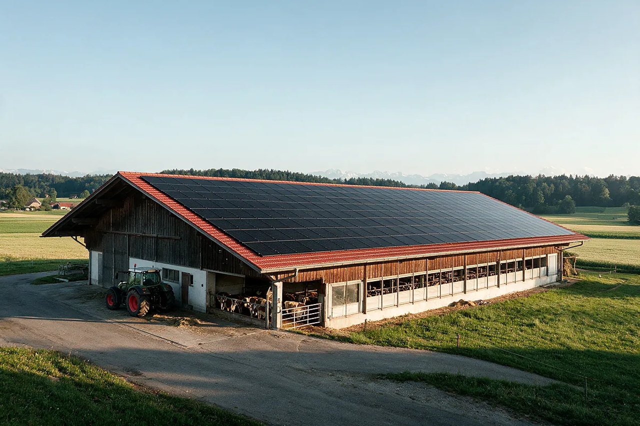 Stalldach mit Großanlage