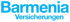 Barmenia Versicherungen Logo in Blau auf grünem Hintergrund.