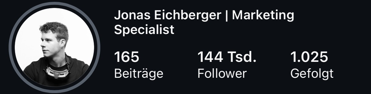 Jonas Eichberger Instagram Profil