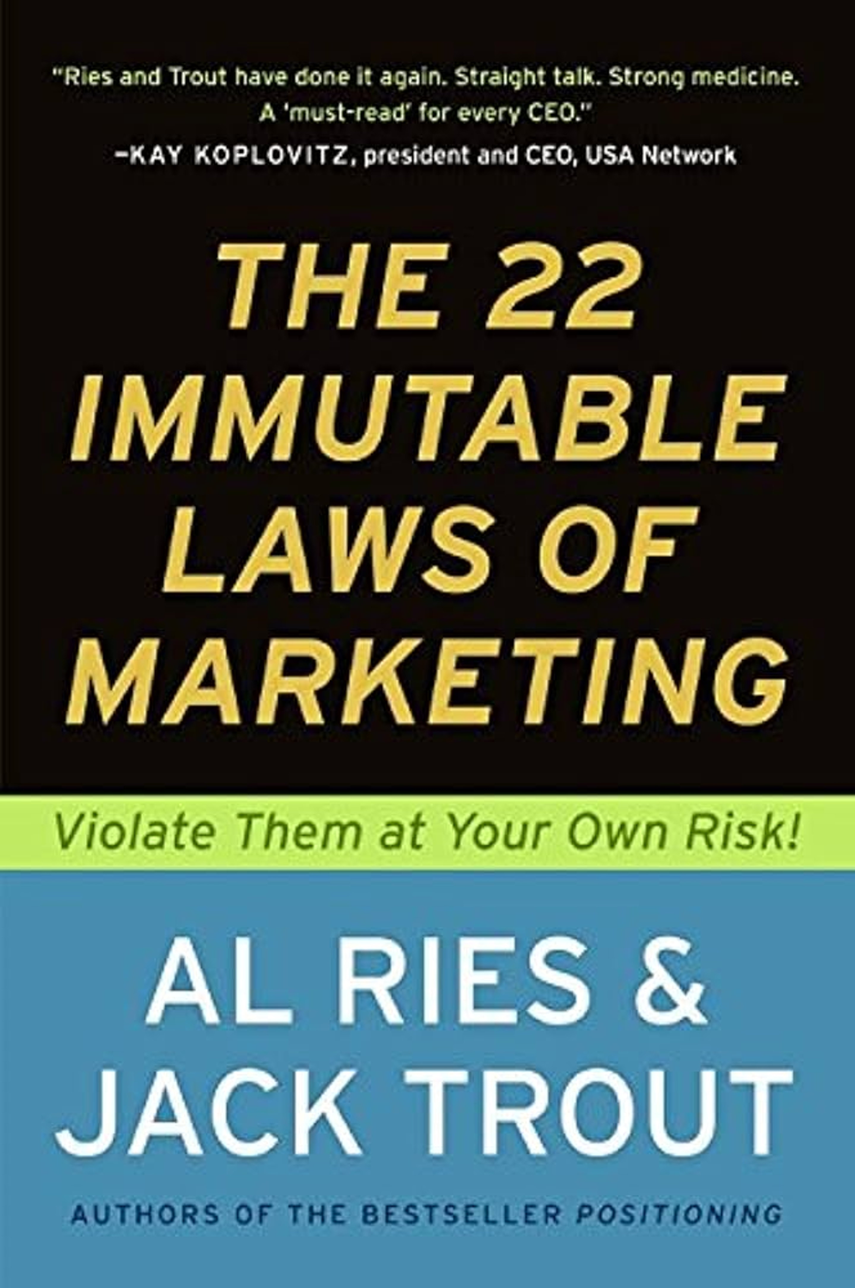 Cover: The 22 Immutable Laws of Marketing