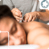 Dry needling therapy applied to upper back and shoulder pain relief