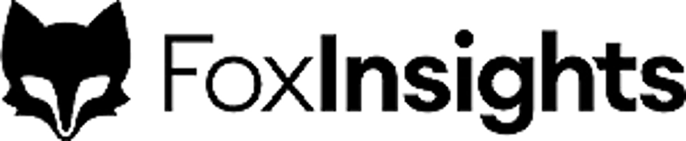 Logo von FoxInsights mit einem stilisierten Fuchskopf und dem Text "FoxInsights".