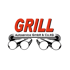 Rotes "GRILL" Logo mit "Autoservice GmbH & Co. KG" und vier stilisierten Auspuffrohren auf dunkelgrünem Hintergrund.