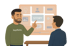 Kreatives Storytelling-Meeting bei Kopfkino: Team plant Videokonzept mit Storyboard