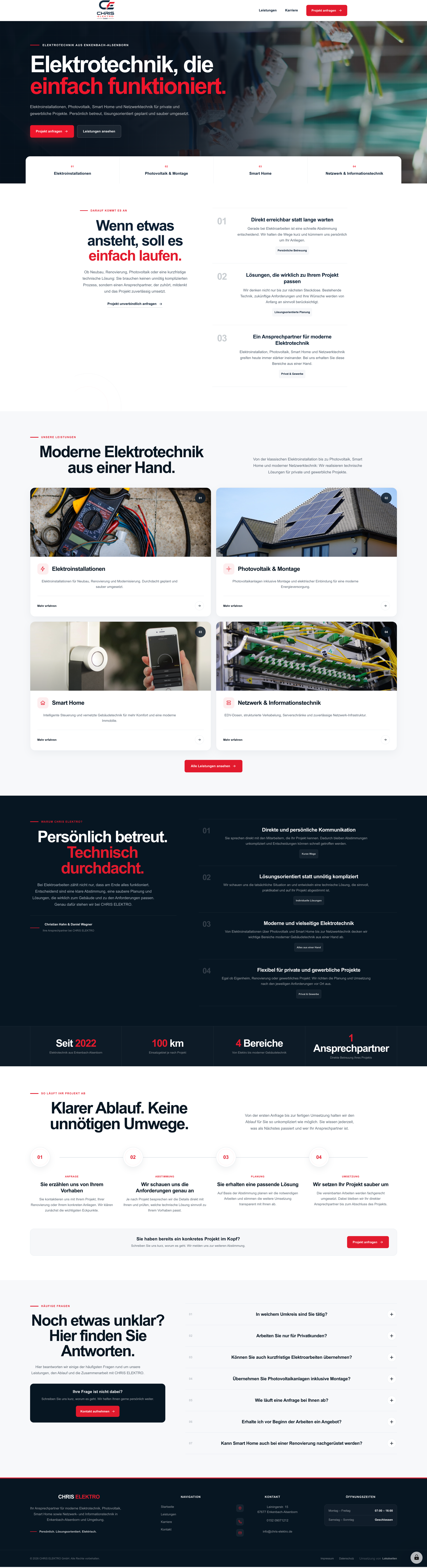 Website-Projekt CHRIS ELEKTRO GmbH