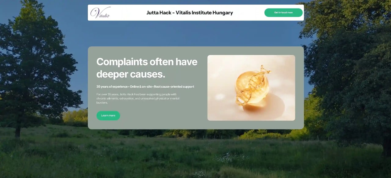 Vitalis Institut website