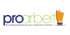 Logo: "proarbeit" in Blau und Grün, mit kleinem Segelboot und dem Text "Beschäftigungsförderung des Landkreises Osterholz".