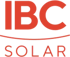 Rotes Logo von IBC Solar mit den Buchstaben "IBC" oben und "SOLAR" darunter, getrennt durch eine geschwungene Linie.