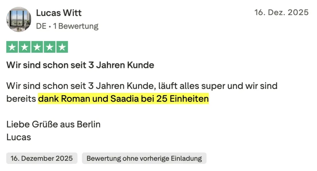Kundenbewertung