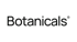 Schwarzer "Botanicals" Schriftzug auf dunkelgrünem Hintergrund.