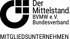 Logo des BVMW: Schwarze Grafik, Kreis mit Quadraten, daneben Text "Der Mittelstand. BVMW e.V. Bundesverband MITGLIEDSUNTERNEHMEN".