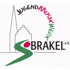 Logo des Jugendmusikwerks Brakel e.V. mit stilisierten Gebäuden und geschwungenem Schriftzug.