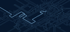 A network of crossing pathways with one highlighted route traced through it — signal found in noise