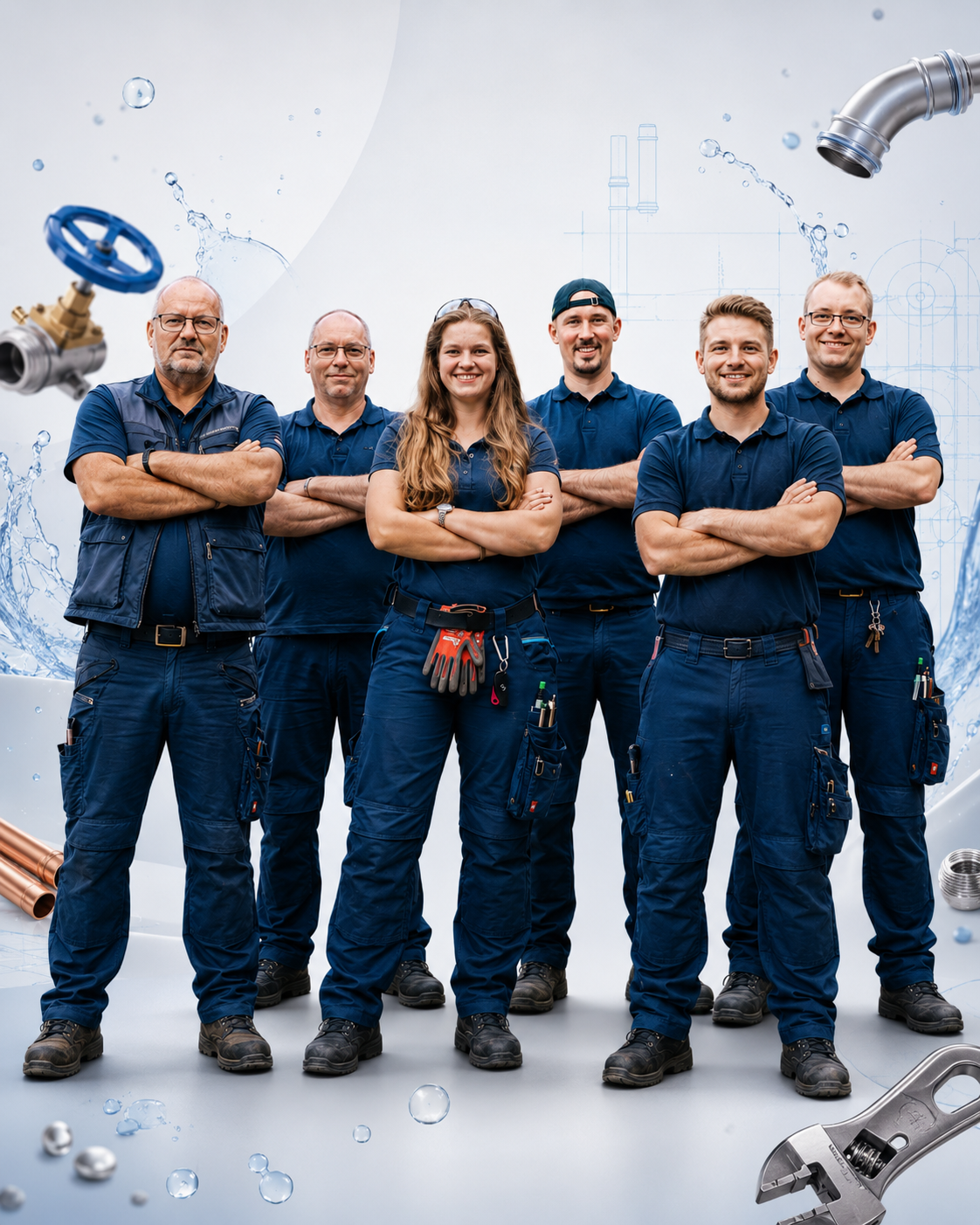 Das Team von G+K Sanitärtechnik in Hamburg