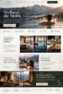 Website des Alpenruhe Wellness Hotels mit Fotos von Infinity-Pool, Bergpanorama, luxuriösem Zimmer und Gourmet-Gerichten.
