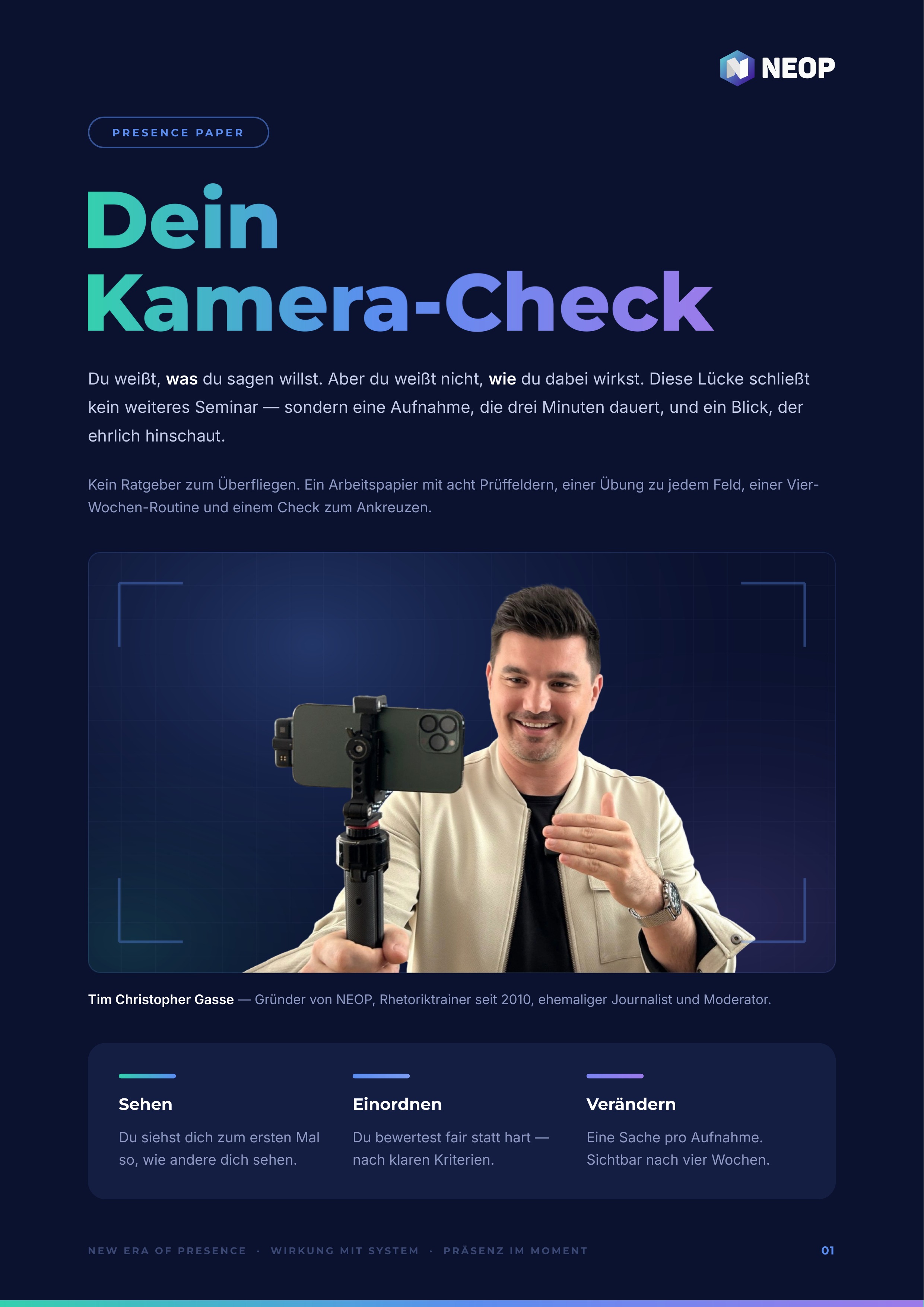 Presence Paper Dein Kamera-Check — Titelseite