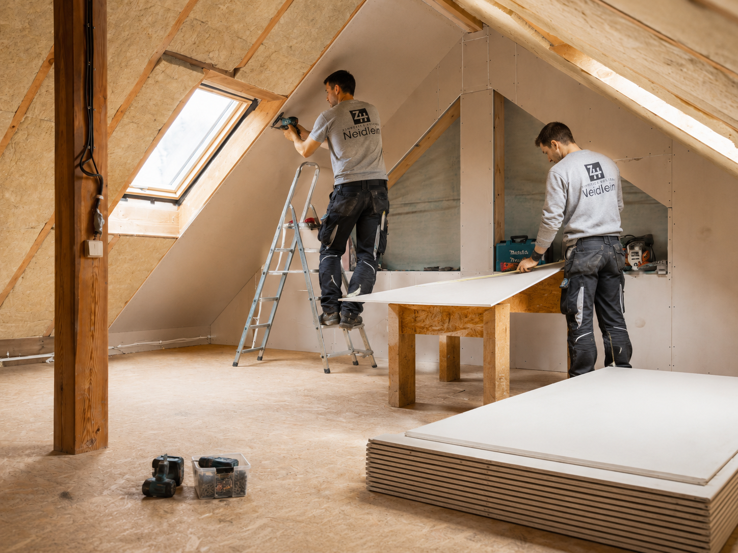 Ausgebautes Dachgeschoss in Holzbauweise – Zimmerei Neidlein, Schnelldorf