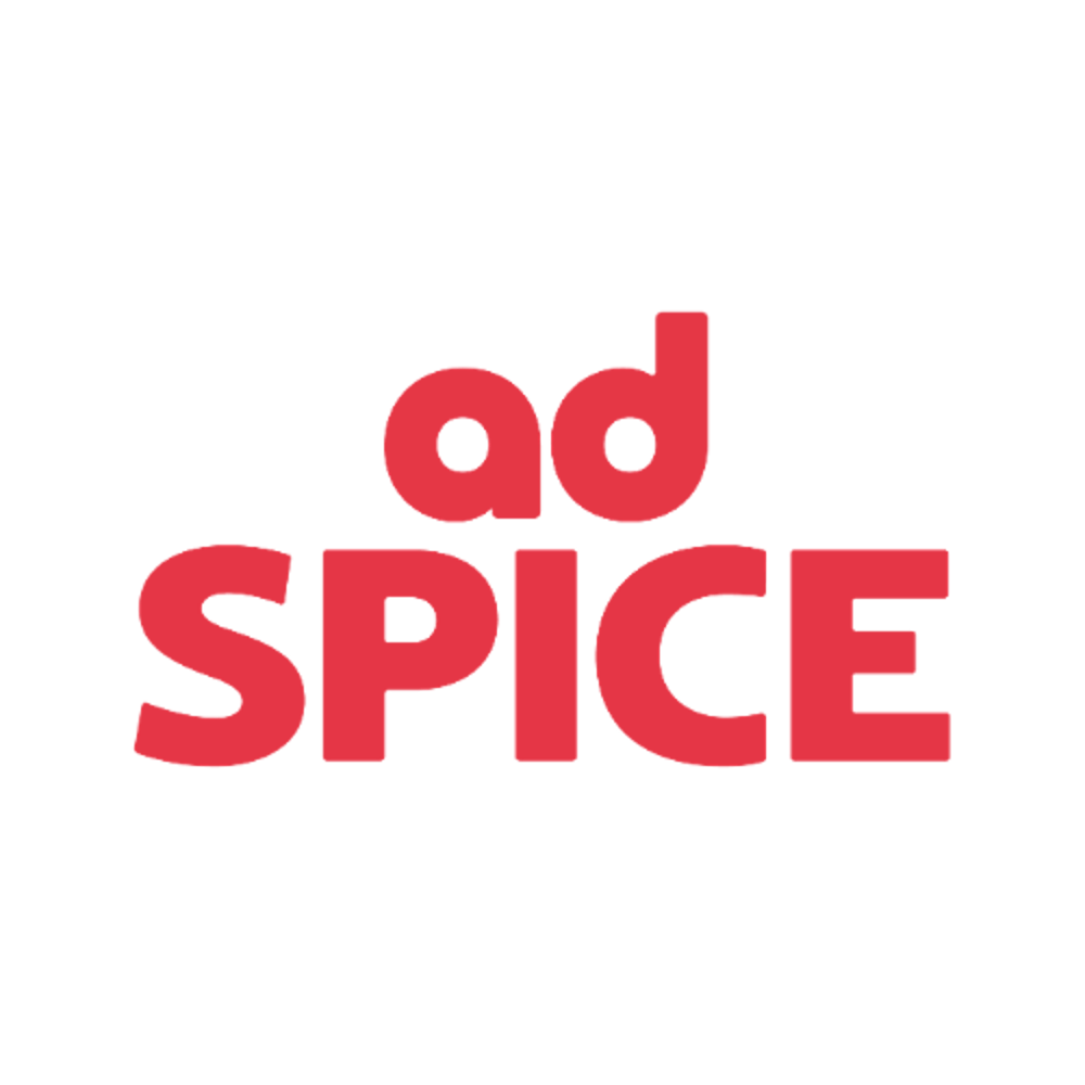 Weißer adSPICE-Text auf dunkelgrünem Hintergrund.