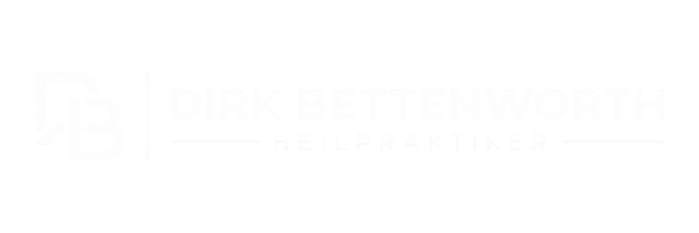 Logo Dirk Bettenworth Heilpraktiker mit den Initialen DB auf schwarzem Hintergrund.