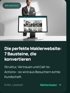 Makler vor einer modernen Immobilien-Website