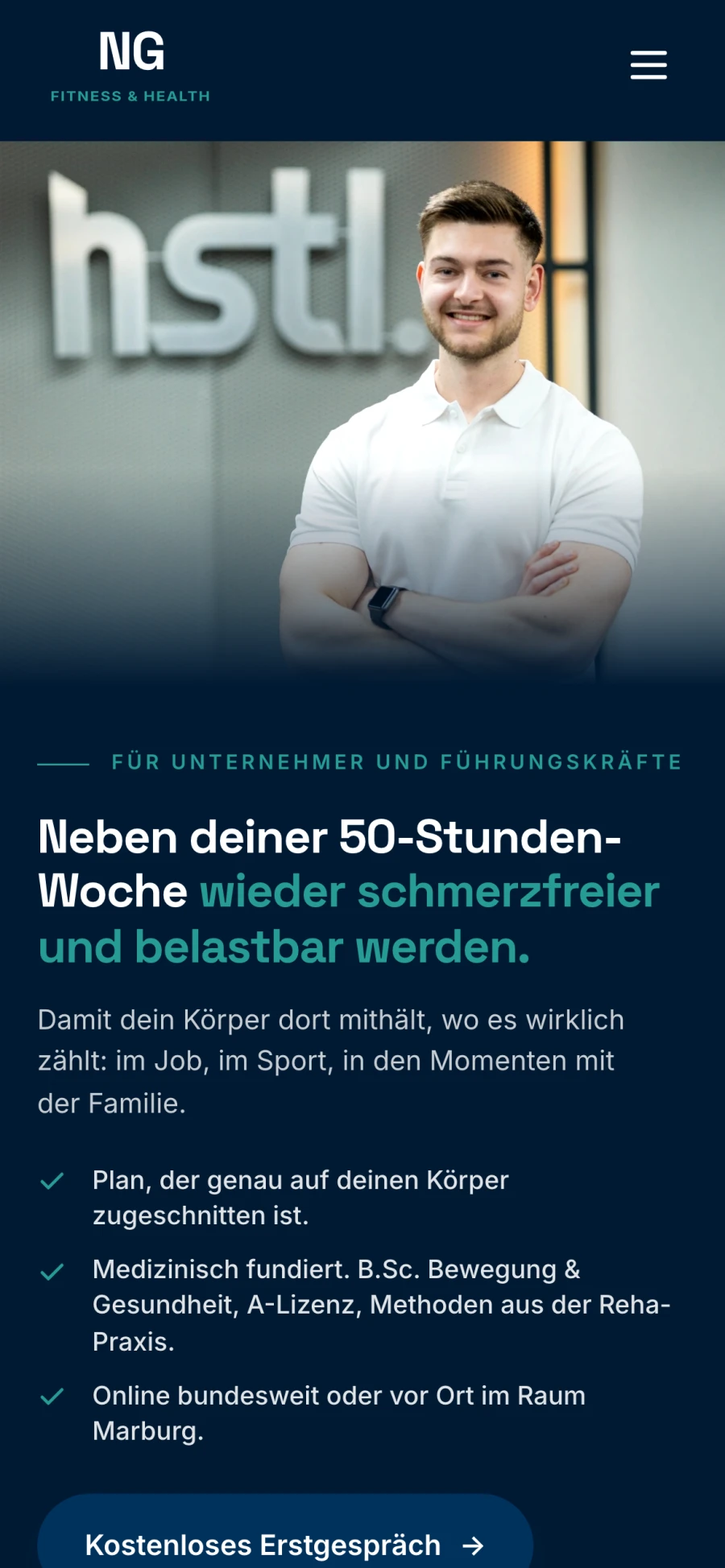 NG Fitness & Health auf dem Smartphone