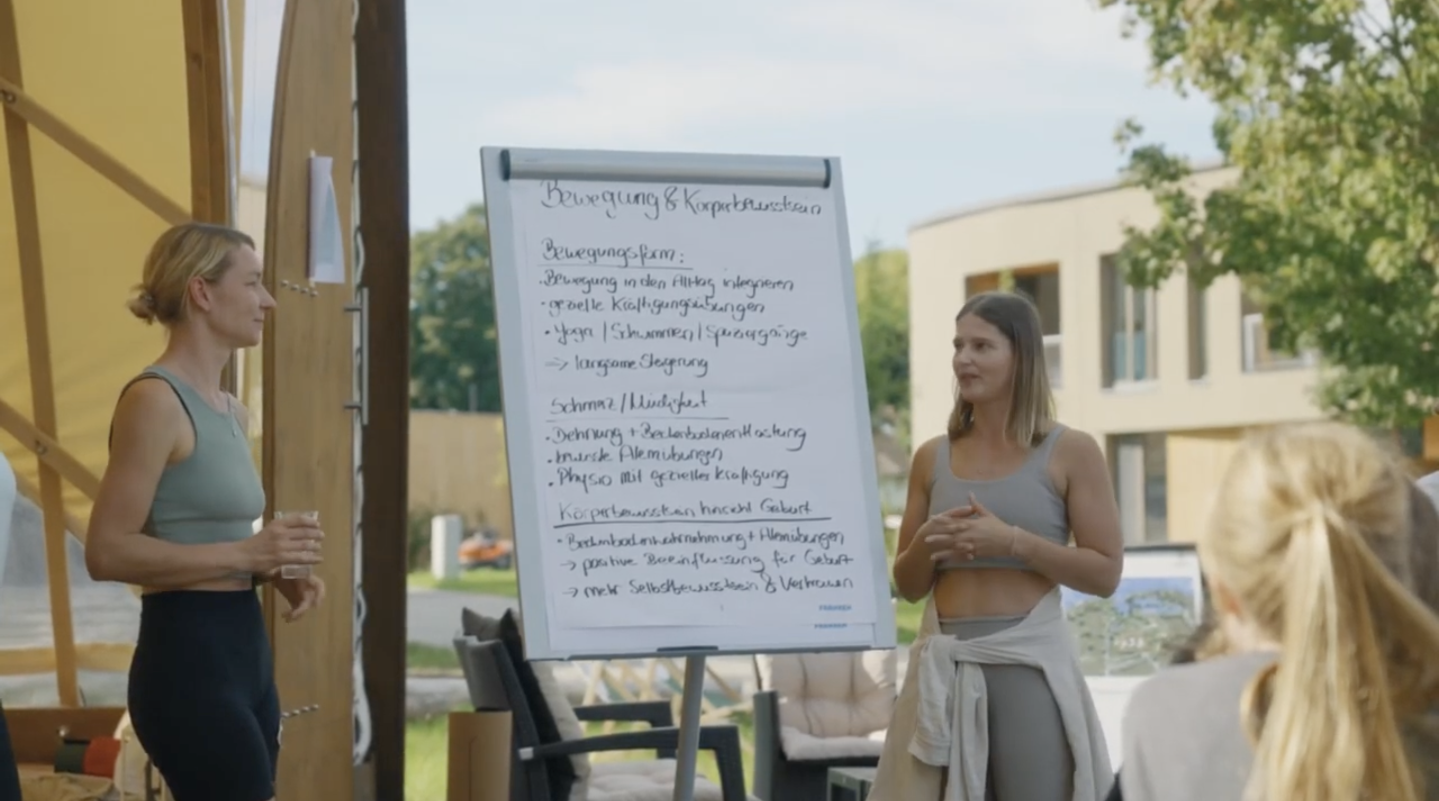 Arbeiten am Flipchart während des Events