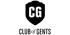 Logo des Clubs of Gents mit weißem "CG" auf schwarzem Schild und dem Schriftzug "CLUB of GENTS".