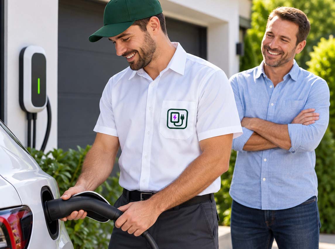 Electric vehicle charging at a residential charger