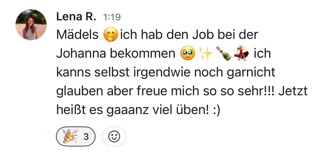 Erster Job als Closerin